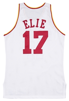 1993-94 Mario Elie Playoffs & NBA Finals Game Used Houston Rockets Home Jersey Photo Matched To 3 Games Including Game 7 Of The NBA Finals! (Elie LOA & Resolution Photomatching)